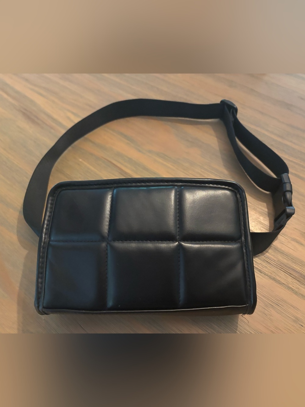 Amanda Uprichard Black Quilted Leather Belt Bag Crossbody Fanny Pack